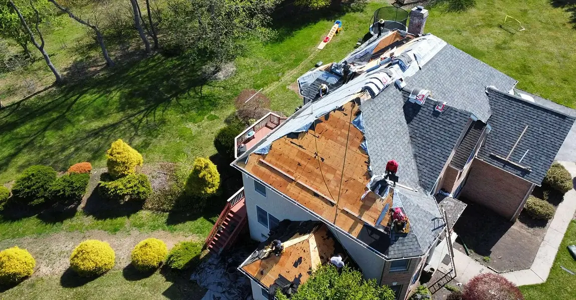 Real completed roof replacement project alongside a simple monthly payment breakdown, illustrating how to finance a roof replacement in Philadelphia